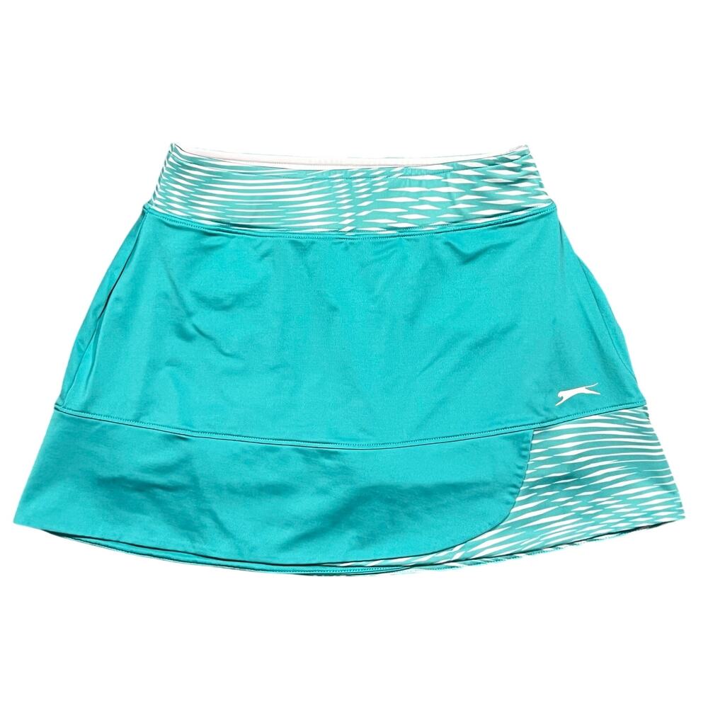 Slazenger Teal Aqua White Performance Active Golf Tennis Skort Womens Size XS
